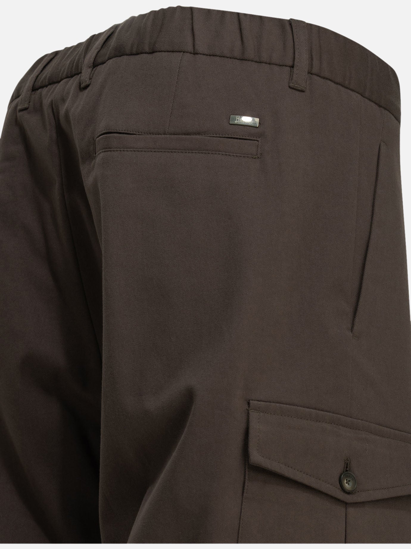 Cargo shorts Solid colour Brown - Herno Men | PDP | VIETTI Online Store | Zoom-Modal_4