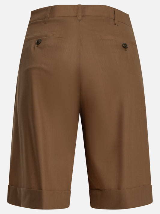 Formal shorts Solid colour Brown - Herno Women | PLP | VIETTI Online Store | 2