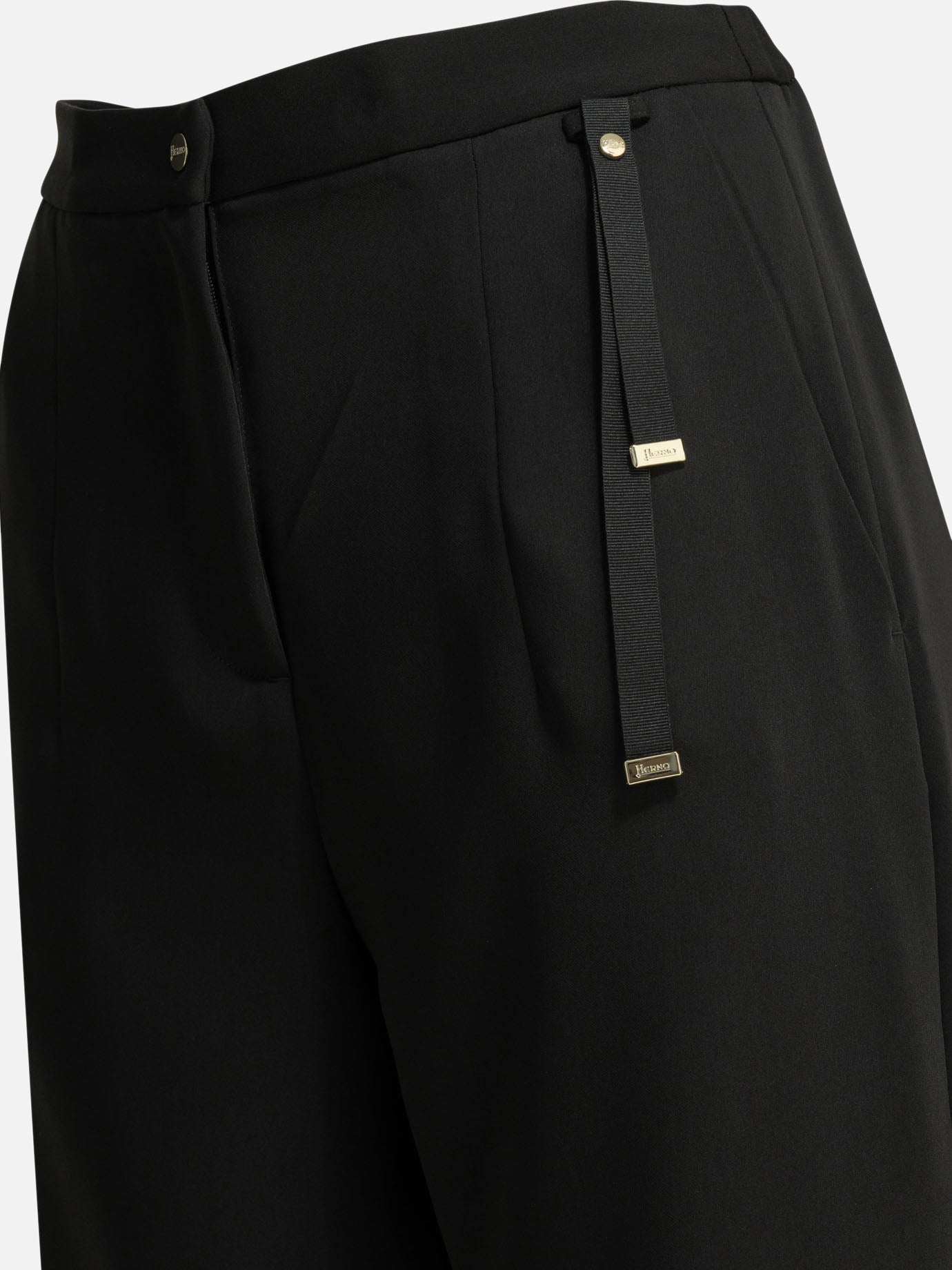 Leisure trousers Solid colour Black - Herno Women | PDP | VIETTI Online Store | Zoom-Modal_4