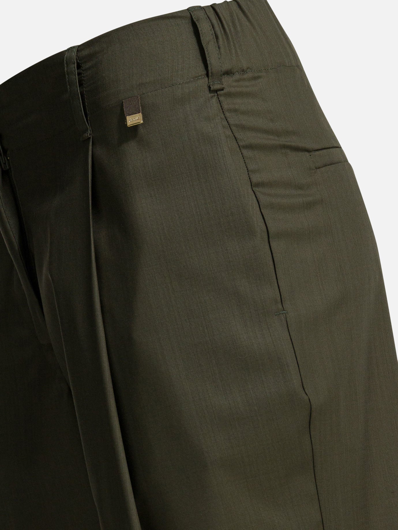 Tailored trousers Solid colour Green - Herno Women | PDP | VIETTI Online Store | Zoom-Modal_4