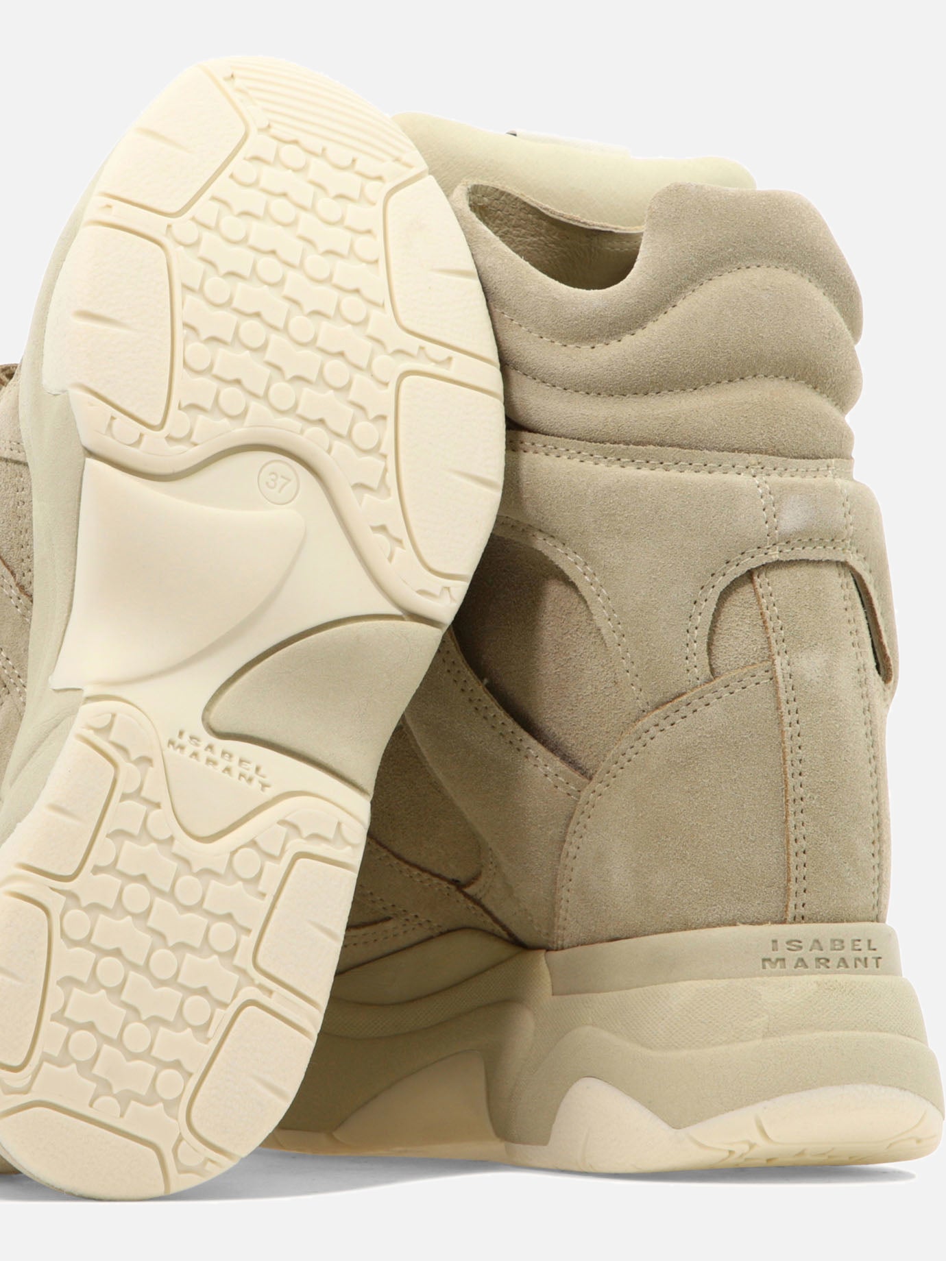 High top sneakers 100% calf leather - 100% rubber Beige - Isabel Marant Women | PDP | VIETTI Online Store | Zoom-Modal_5