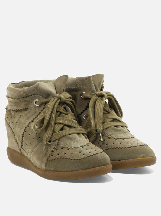 High top sneakers 100% calf leather Brown - Isabel Marant Women | PLP | VIETTI Online Store | 2