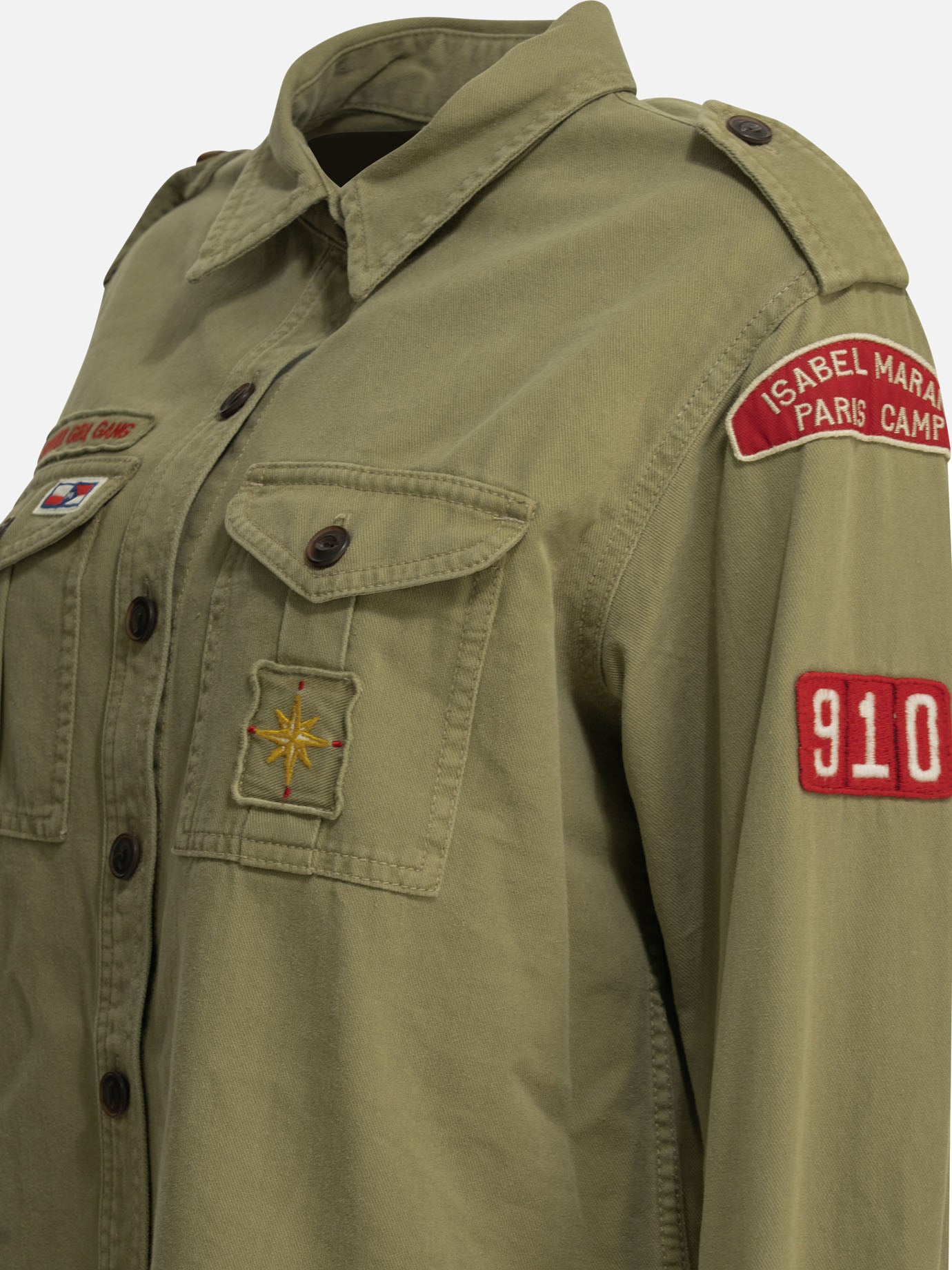 Overshirt jackets Logo Green - Isabel Marant Women | PDP | VIETTI Online Store | Zoom-Modal_4