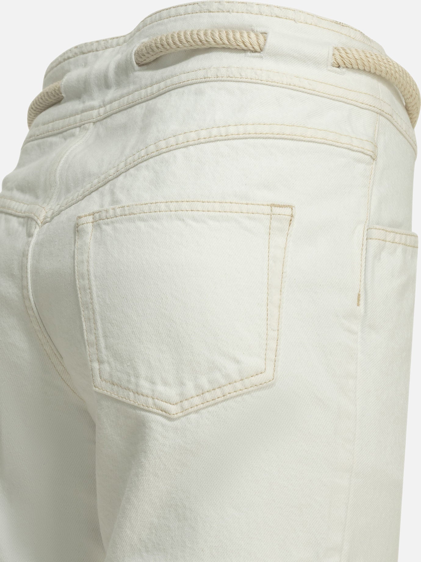 Jeans a gamba dritta Solid colour Bianco - Isabel Marant Donna | PDP | VIETTI Online Store | Zoom-Modal_4