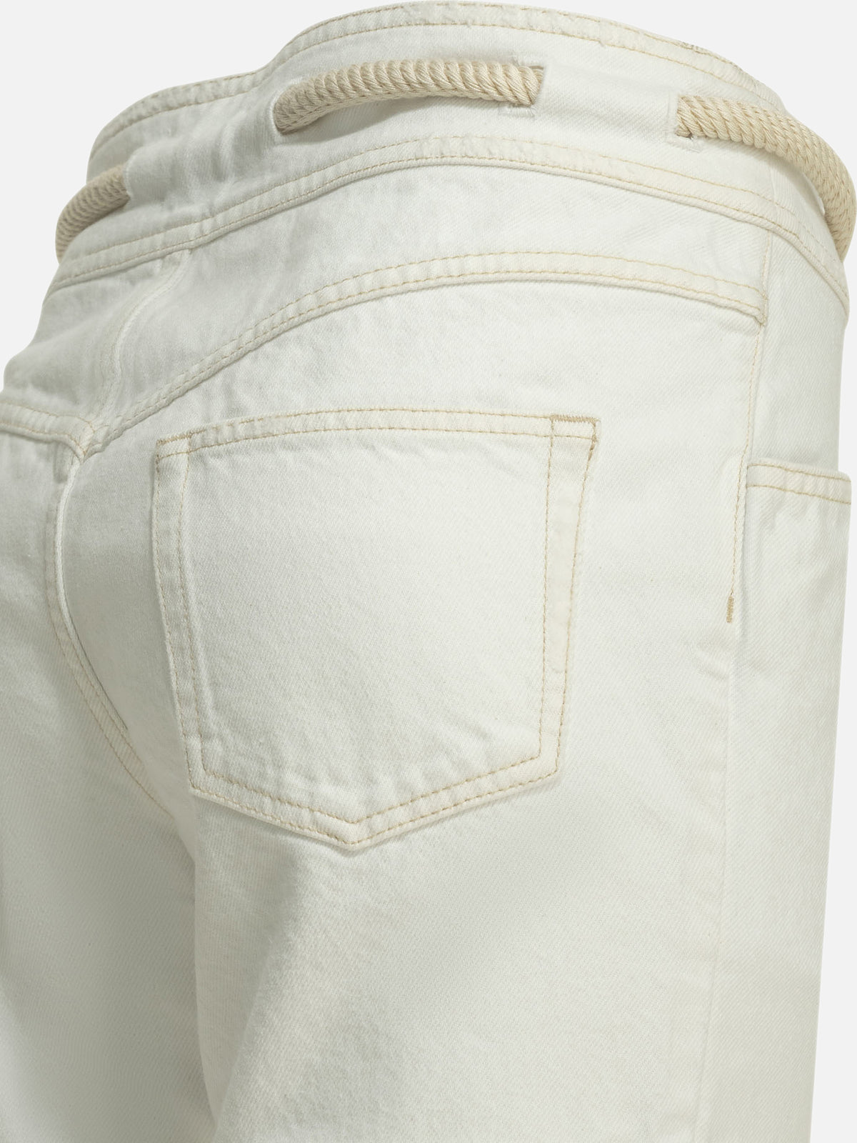 Isabel Marant "Alison" Straight-leg jeans White