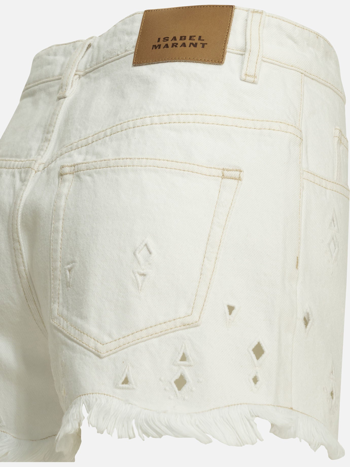 Five pockets shorts Solid colour White - Isabel Marant Women | PDP | VIETTI Online Store | Zoom-Modal_4