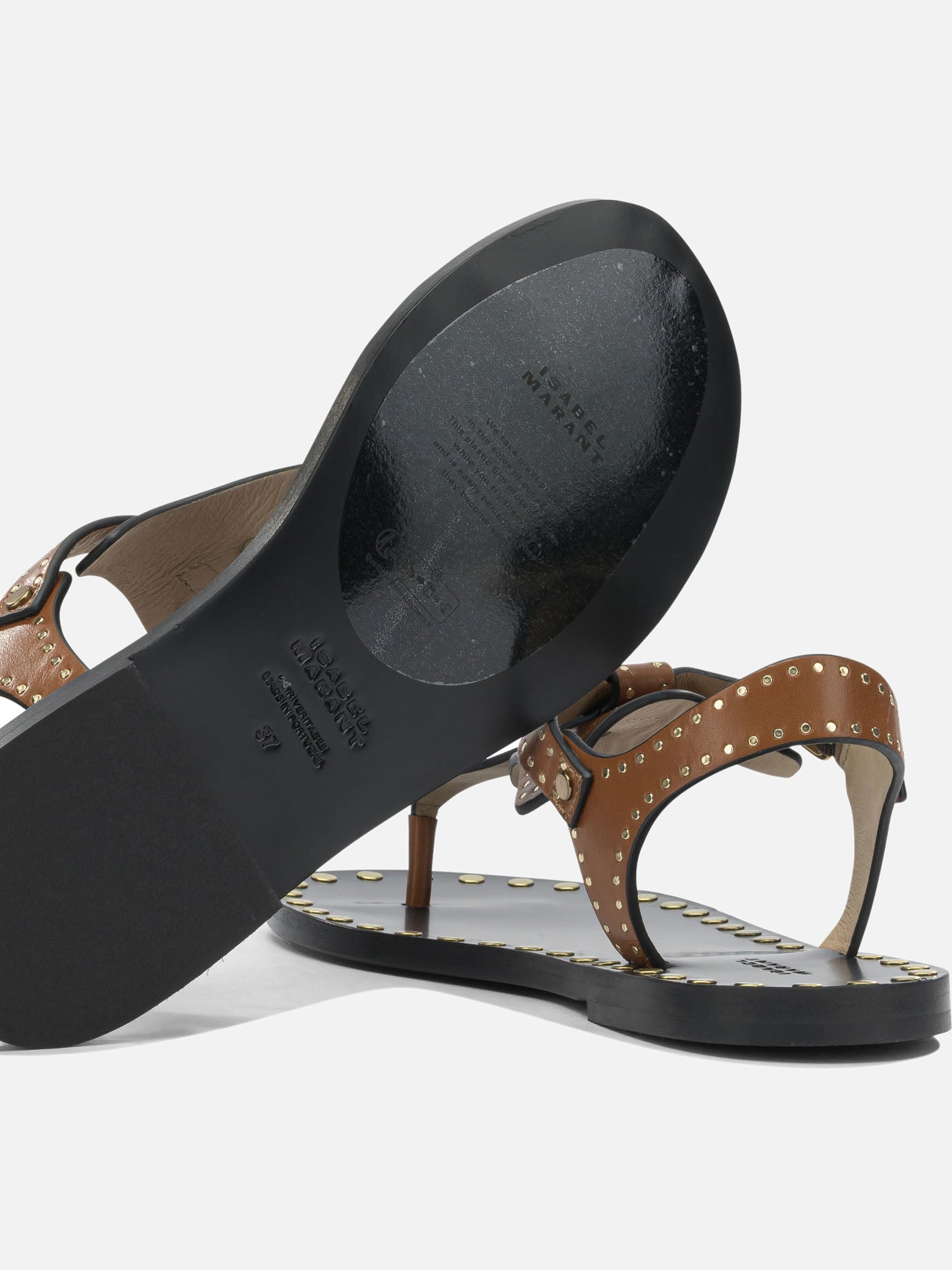 Flat sandals 100% cow leather - 100% cow leather Brown - Isabel Marant Women | PDP | VIETTI Online Store | Zoom-Modal_5