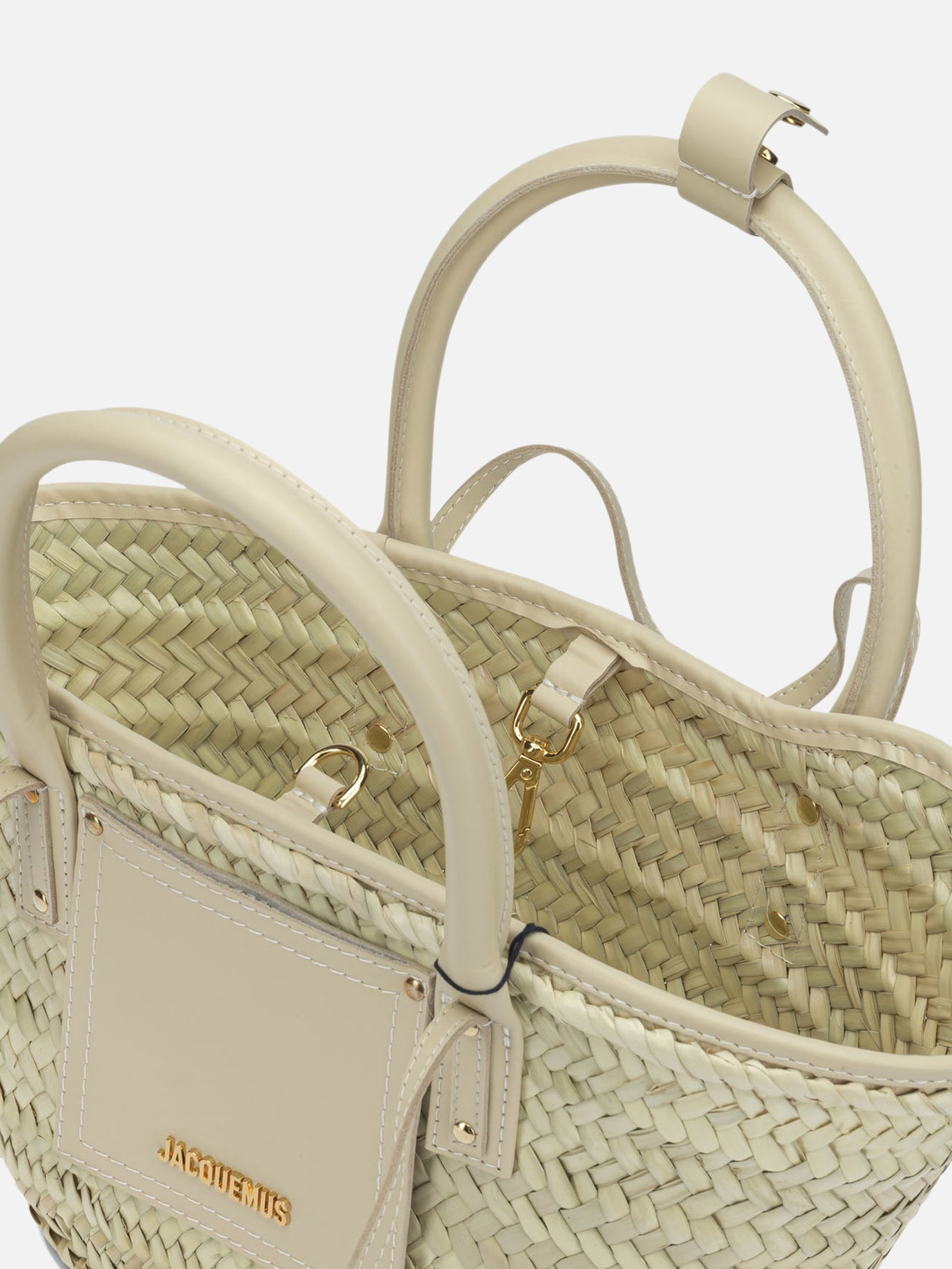 Medium bags 100% straw - Secondary fabric: 100% cow leather White - Jacquemus Women | PDP | VIETTI Online Store | Zoom-Modal_5