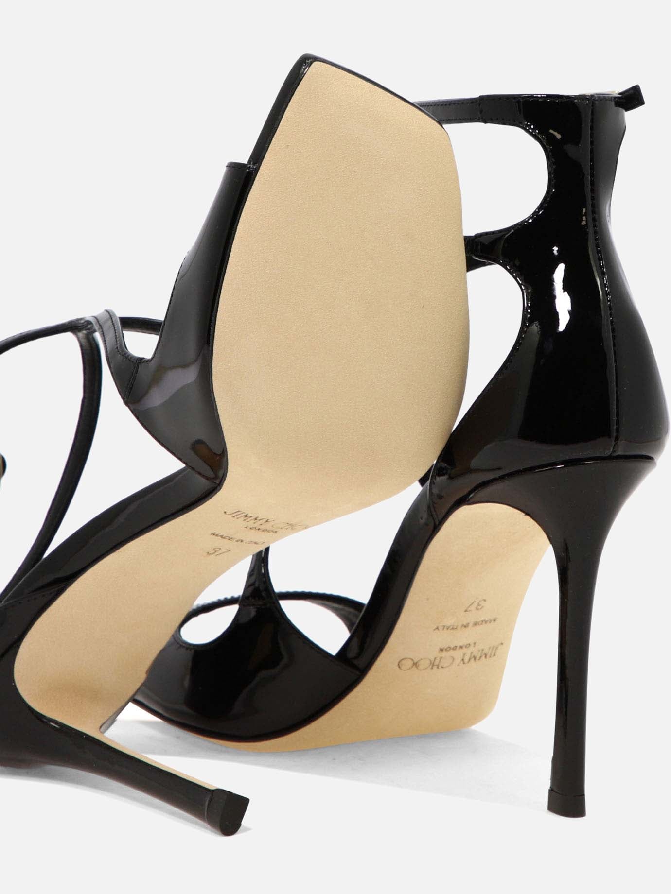 Heeled sandals 95% calf leather 5% lamb leather - 100% calf leather Black - Jimmy Choo Women | PDP | VIETTI Online Store | Zoom-Modal_5