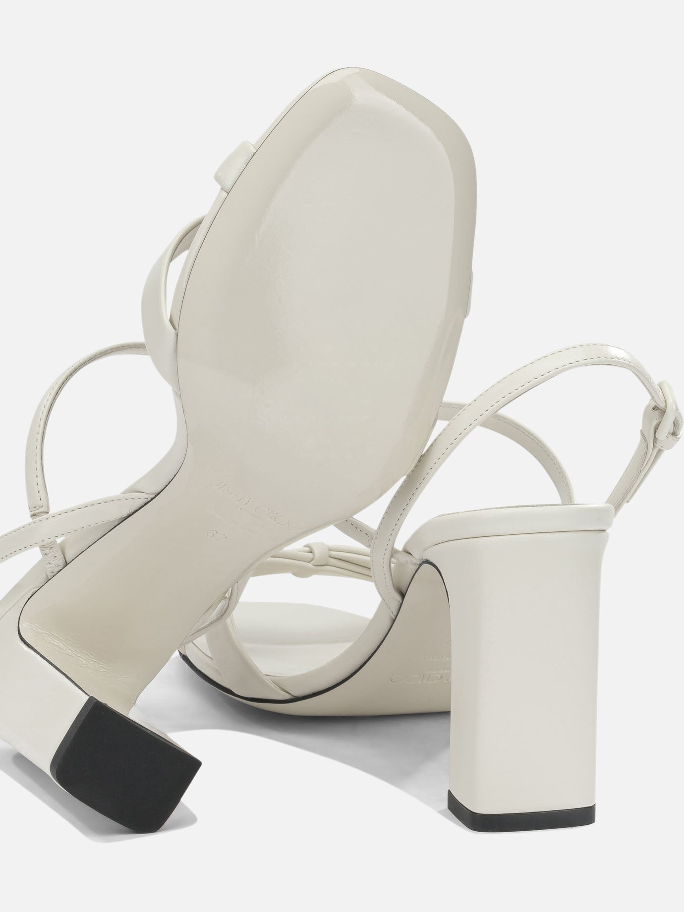 Heeled sandals 86% leather 5% salpa 5% metal4% plastic - 100% calf leather White - Jimmy Choo Women | PDP | VIETTI Online Store | Zoom-Modal_5