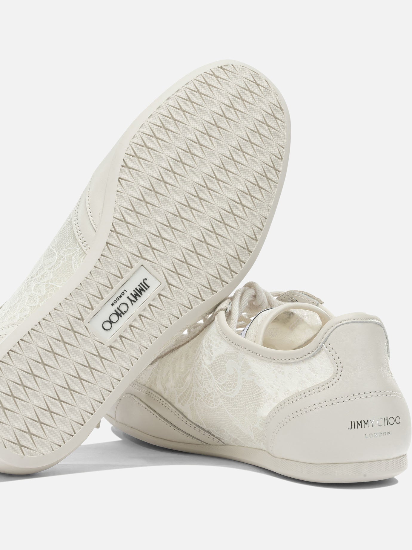 Low top sneakers 50% textile 30% lamb leather 20% cow leather - 100% rubber White - Jimmy Choo Women | PDP | VIETTI Online Store | Zoom-Modal_5