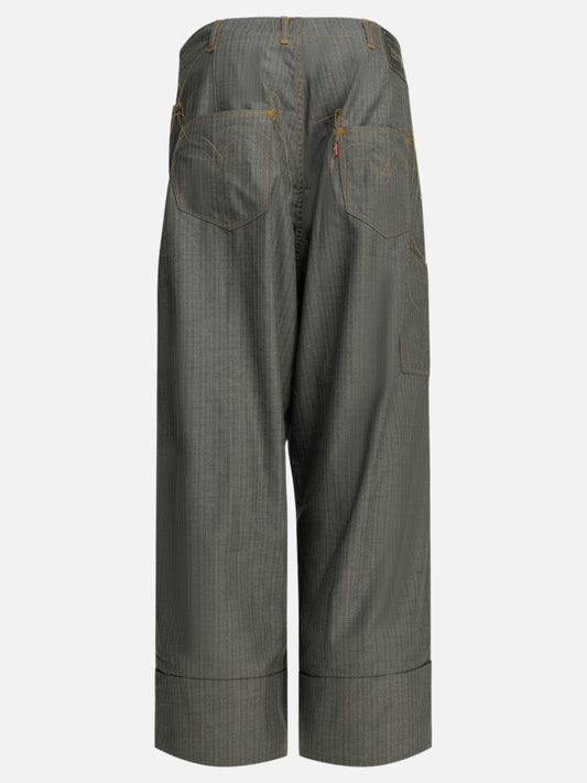 Leisure trousers Pinstriped Grey - Junya Watanabe MAN Men | PLP | VIETTI Online Store | 2