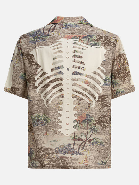 KAPITAL "Kamekameha Bone" Casual Shirt Beige