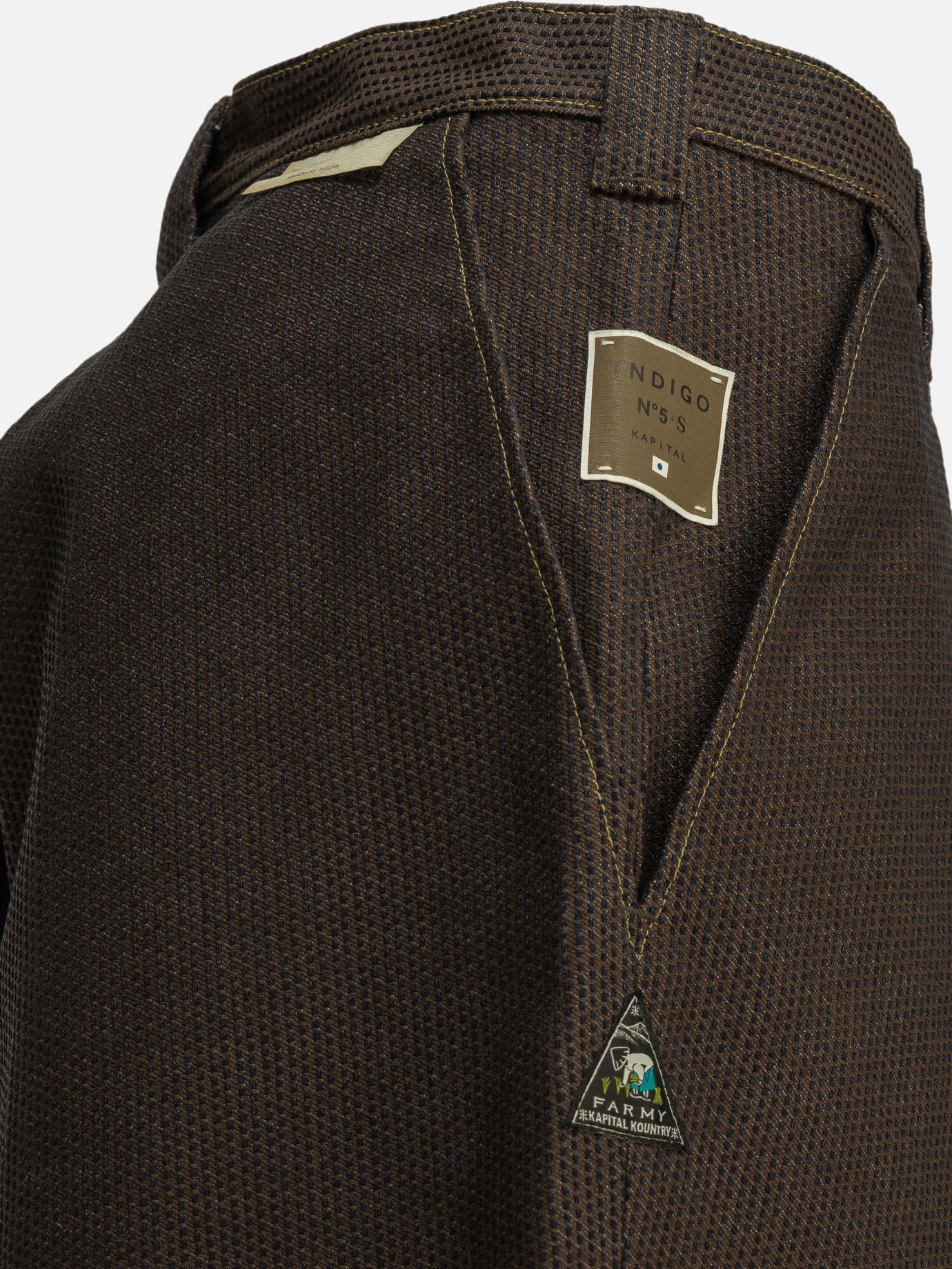 Five pockets shorts Solid colour Brown - KAPITAL Men | PDP | VIETTI Online Store | Zoom-Modal_4