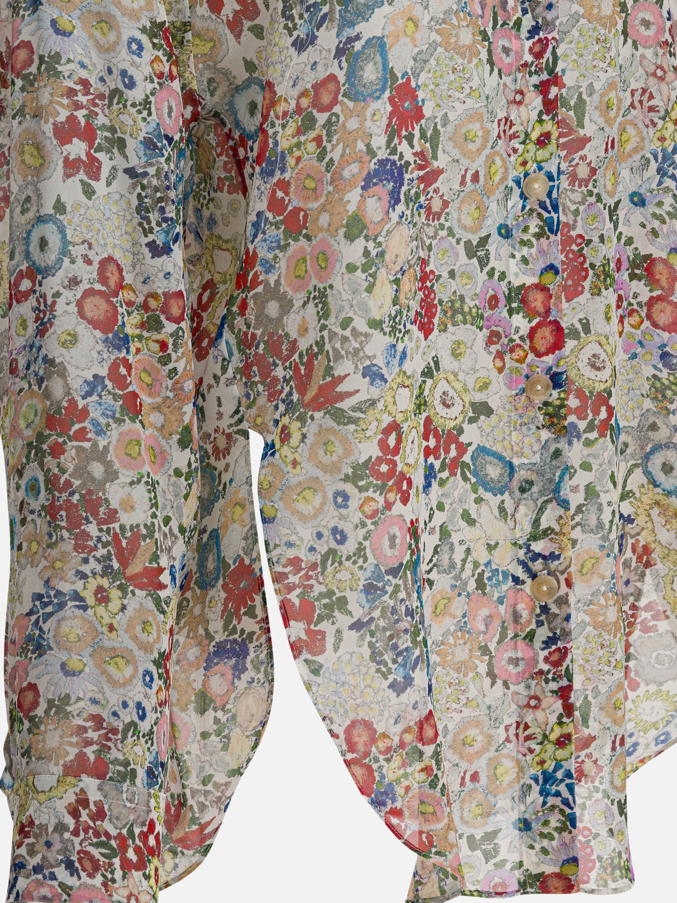 Khaite Silk floral shirt White
