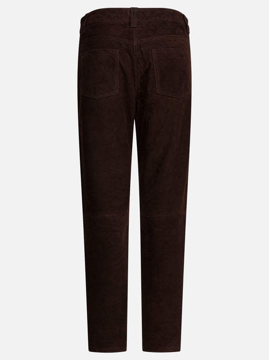 Leisure trousers Solid colour Brown - Khaite Women | PLP | VIETTI Online Store | 2