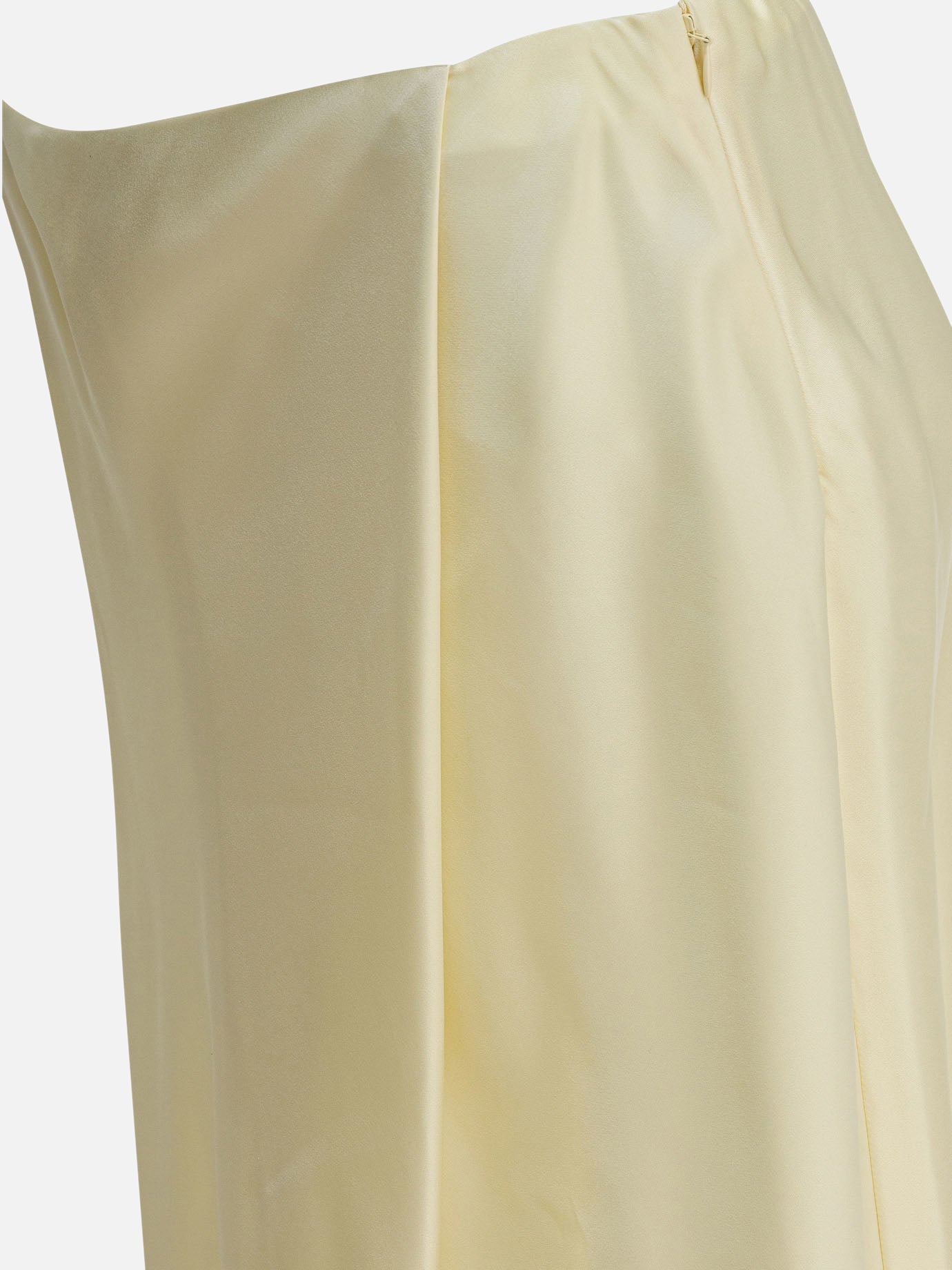 Khaite Satin midi skirt Yellow