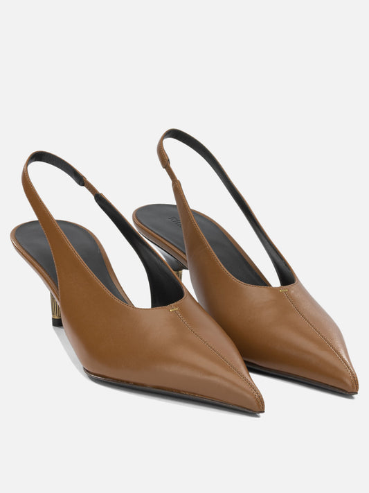 Slingbacks 100% leather - 100% chlorofibre Brown - Khaite Women | PLP | VIETTI Online Store | 2