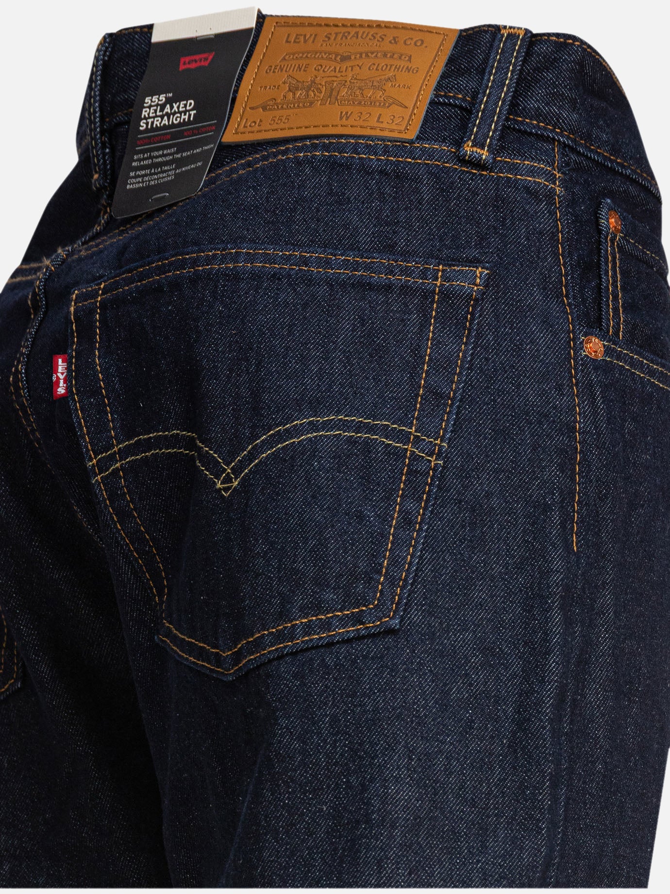 Straight-leg jeans Solid colour Blue - Levi's Men | PDP | VIETTI Online Store | Zoom-Modal_4