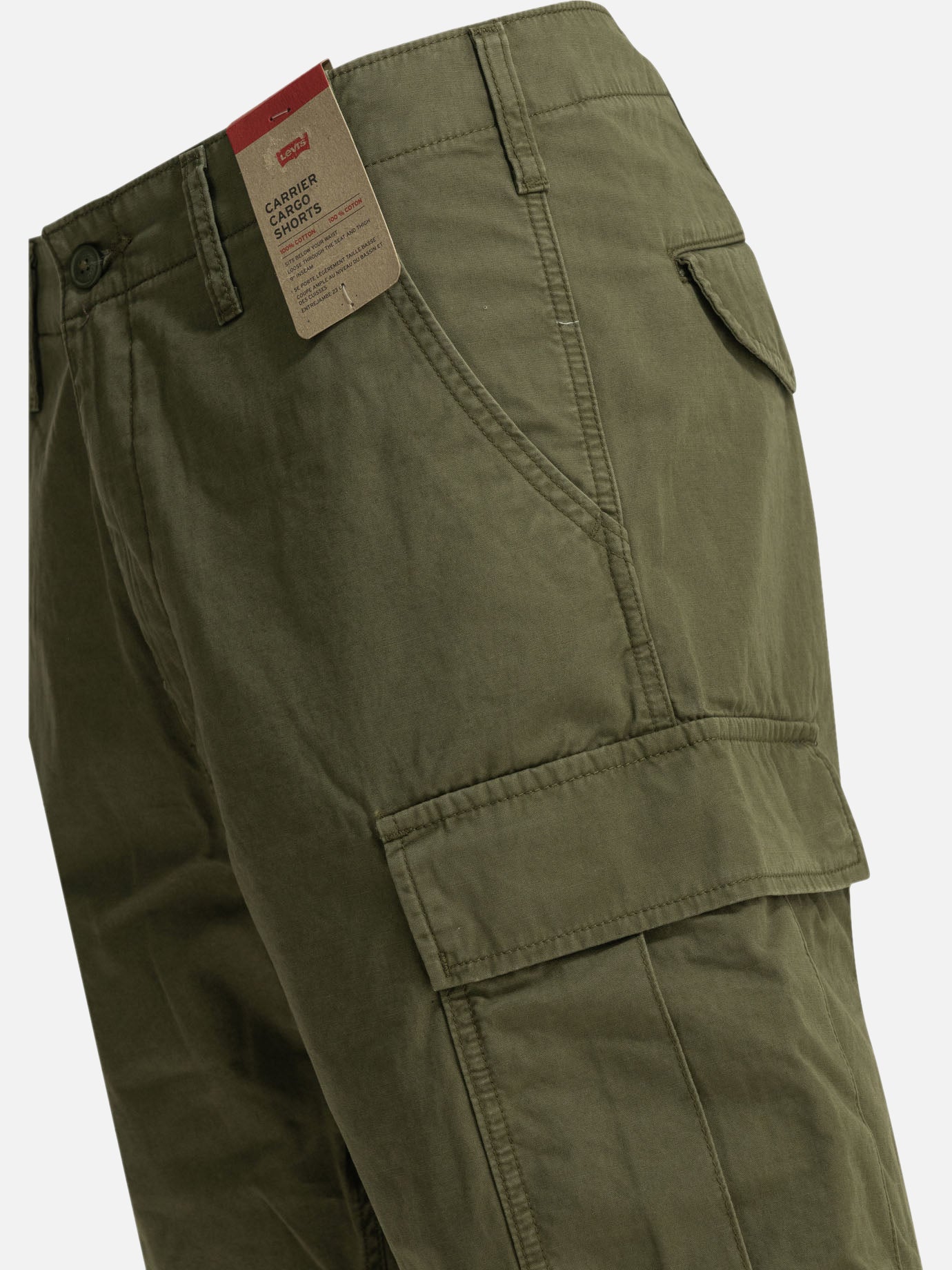 Cargo shorts Solid colour Green - Levi's Men | PDP | VIETTI Online Store | Zoom-Modal_4