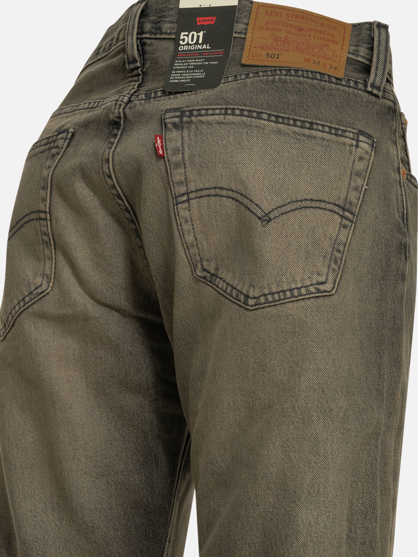 Straight-leg jeans Solid colour Grey - Levi's Men | PDP | VIETTI Online Store | Zoom-Modal_4