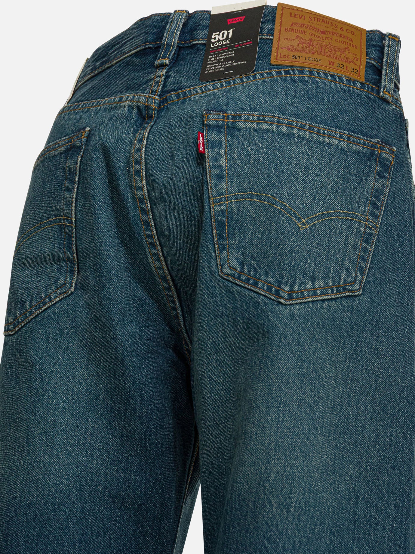Straight-leg jeans Solid colour Blue - Levi's Men | PDP | VIETTI Online Store | Zoom-Modal_4