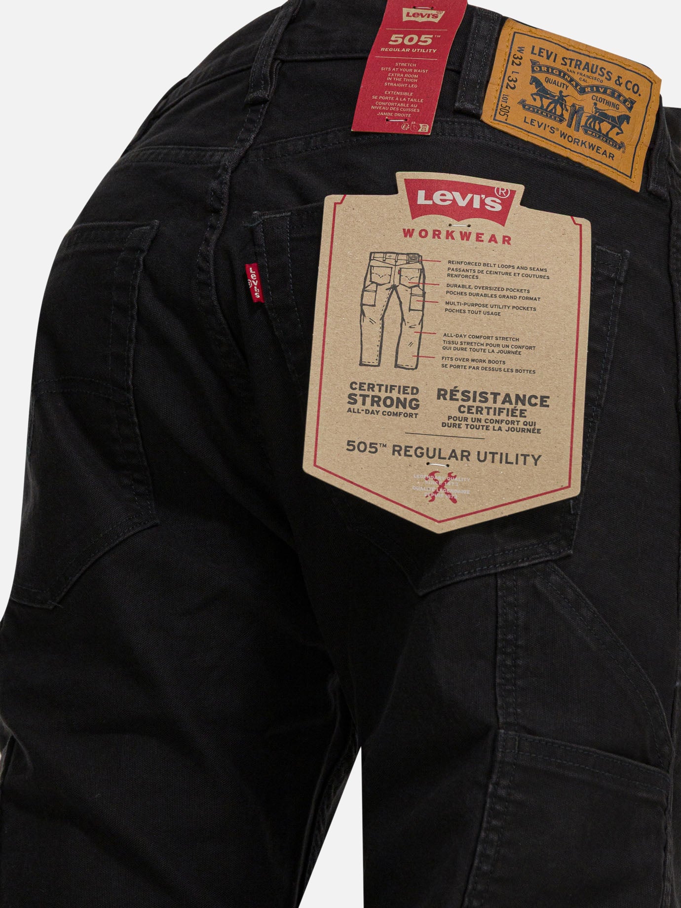 Straight-leg jeans Solid colour Black - Levi's Men | PDP | VIETTI Online Store | Zoom-Modal_4