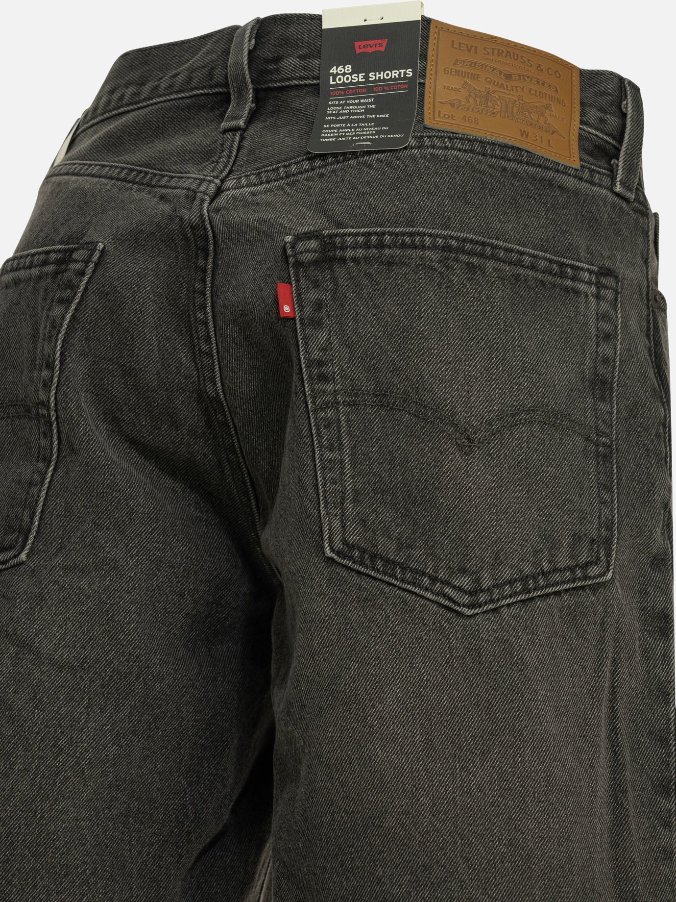 Five pockets shorts Solid colour Black - Levi's Men | PDP | VIETTI Online Store | Zoom-Modal_4