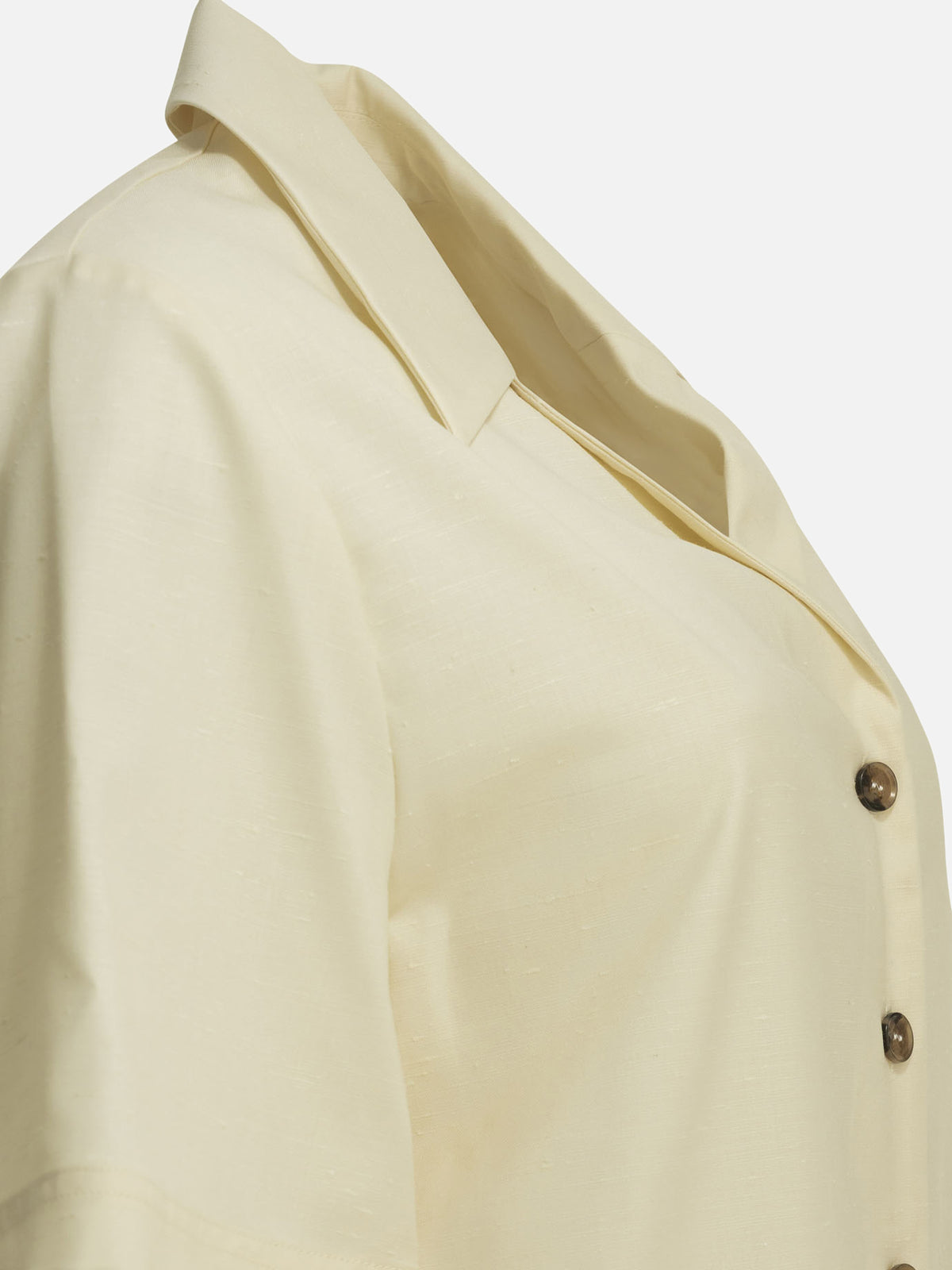 LouLou De Saison Casual wool and silk shirt White