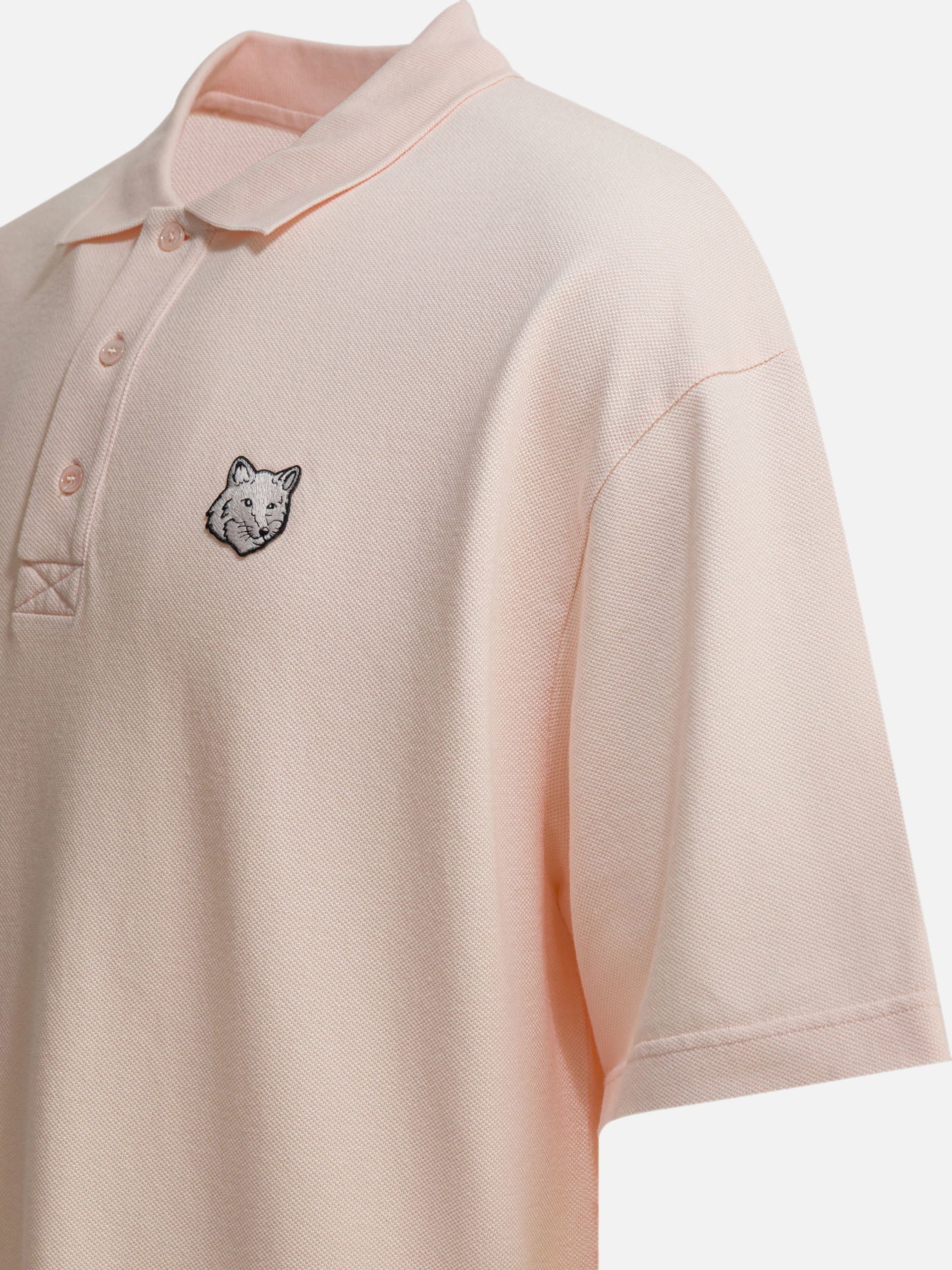 Polo shirts with buttons Logo Pink - Maison Kitsuné Men | PDP | VIETTI Online Store | Zoom-Modal_4