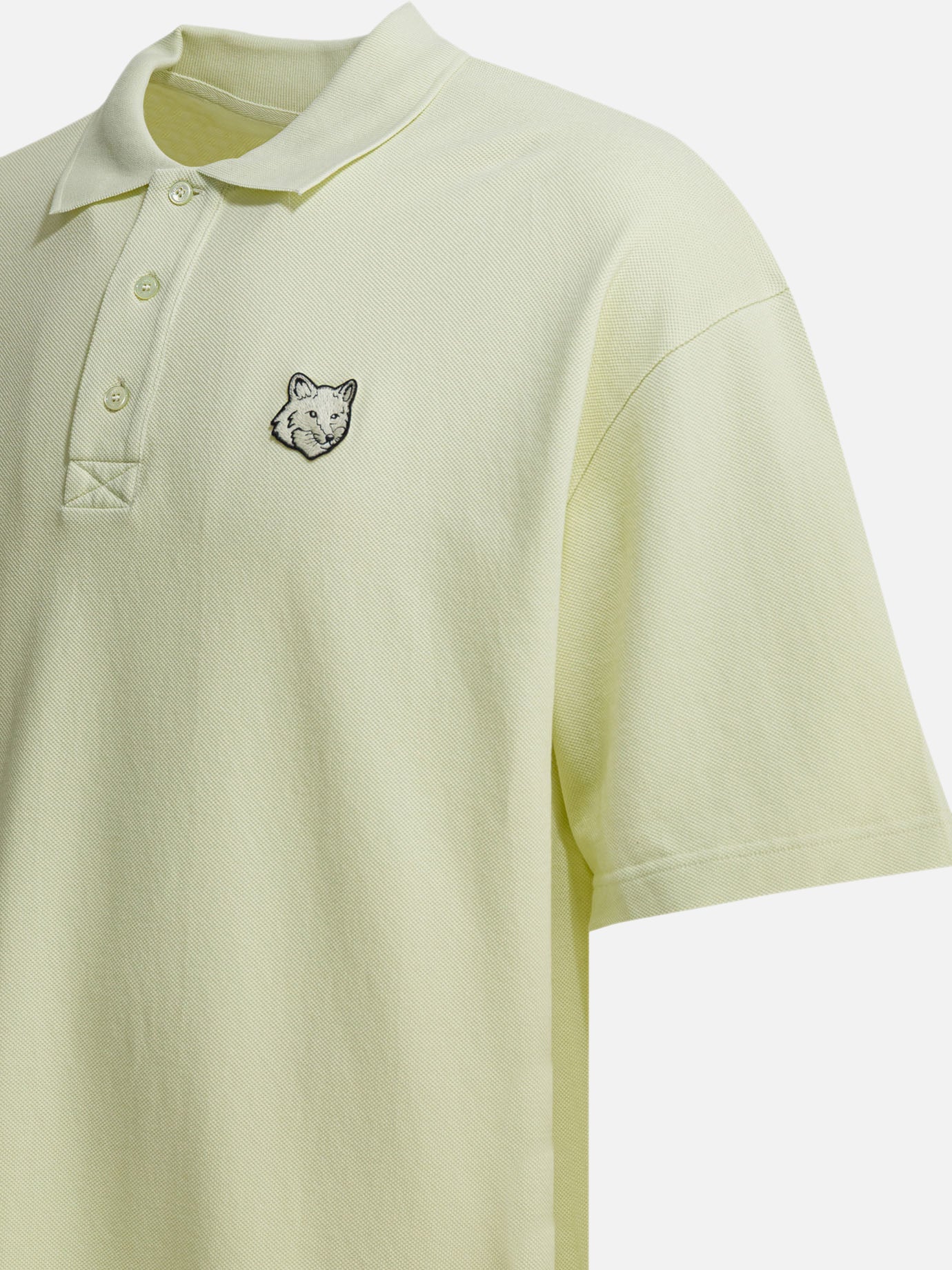 Polo shirts with buttons Logo Green - Maison Kitsuné Men | PDP | VIETTI Online Store | Zoom-Modal_4