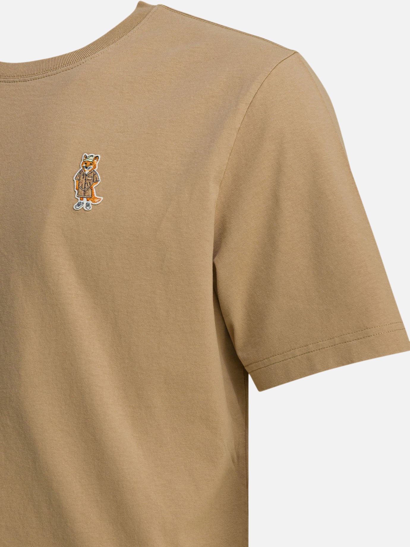 Crewneck t-shirts Logo Beige - Maison Kitsuné Men | PDP | VIETTI Online Store | Zoom-Modal_4