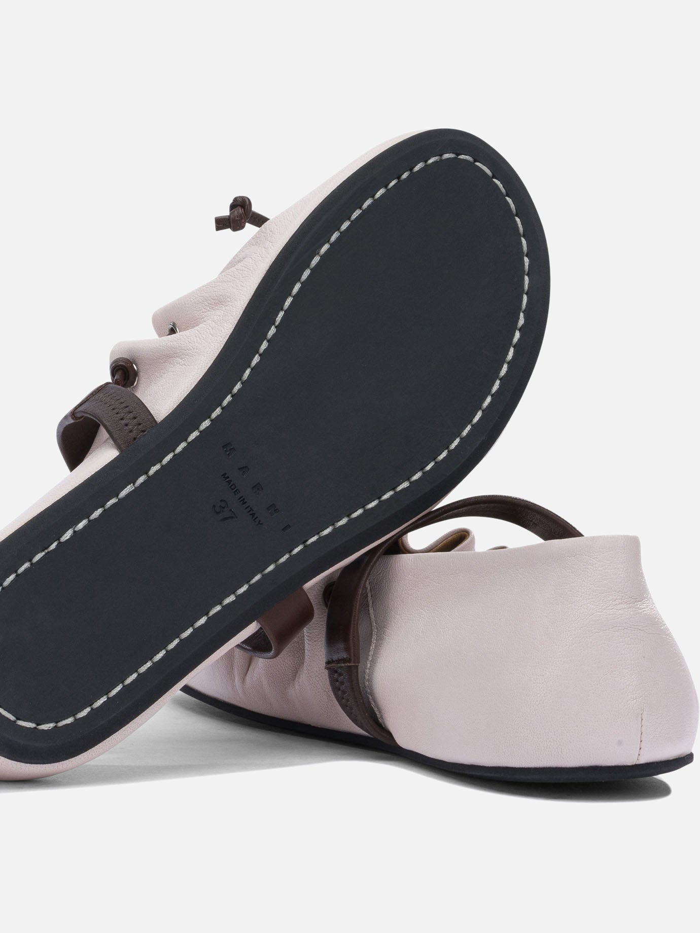 Mary Jane ballet flats 100% sheep leather - 100% rubber Pink - Marni Women | PDP | VIETTI Online Store | Zoom-Modal_5