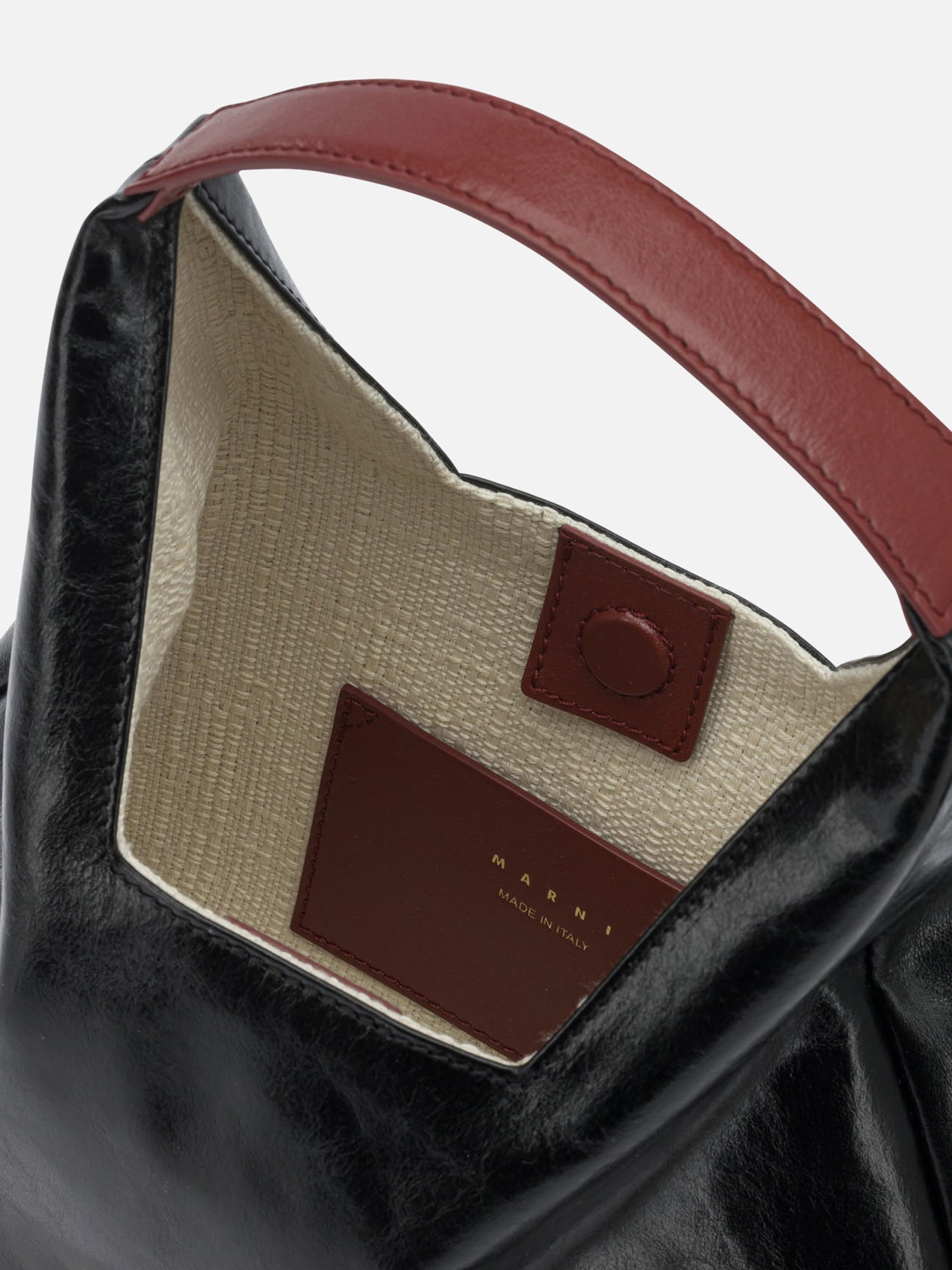 Small bags 100% calf leather - Lining: 100% cotton - Metallic parts: 100% brass Black - Marni Women | PDP | VIETTI Online Store | Zoom-Modal_5