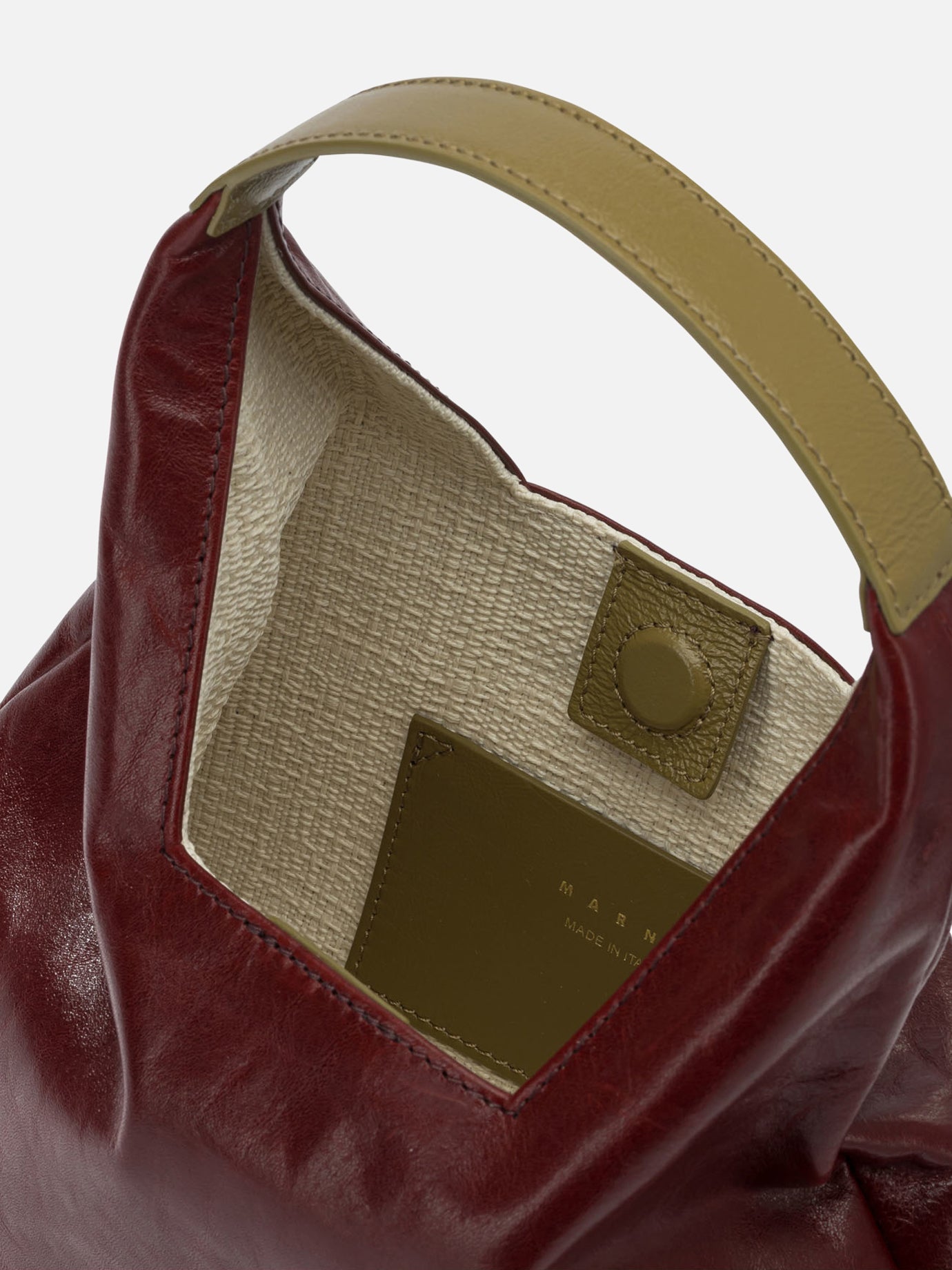 Small bags 100% calf leather - Lining: 100% cotton - Metallic parts: 100% brass Bordeaux - Marni Women | PDP | VIETTI Online Store | Zoom-Modal_5