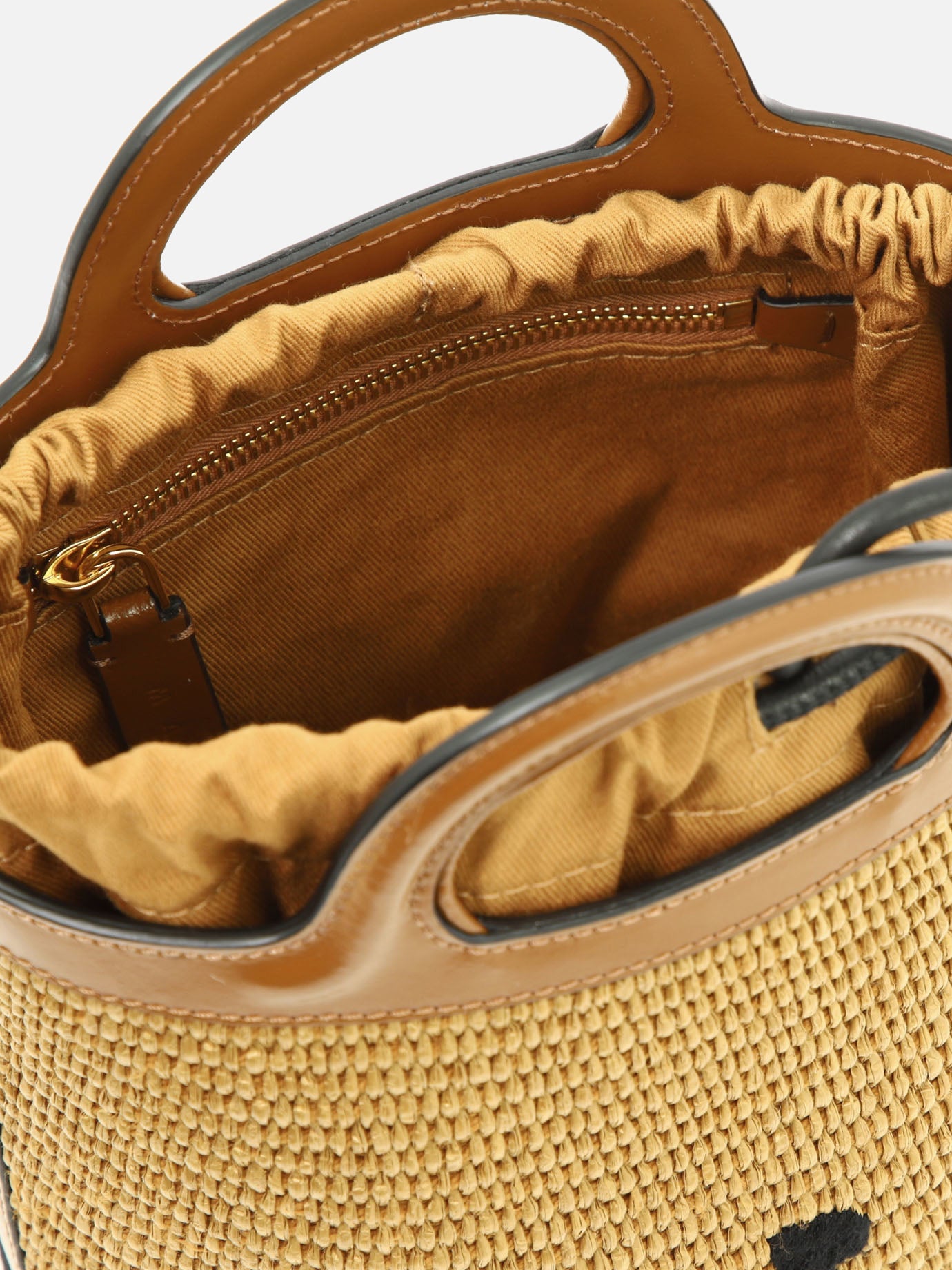 Small bags 52% cotton 48% polyamide - Lining: 95% cotton 5% acrylic - Other fabric: 100% calf leather Brown - Marni Women | PDP | VIETTI Online Store | Zoom-Modal_5