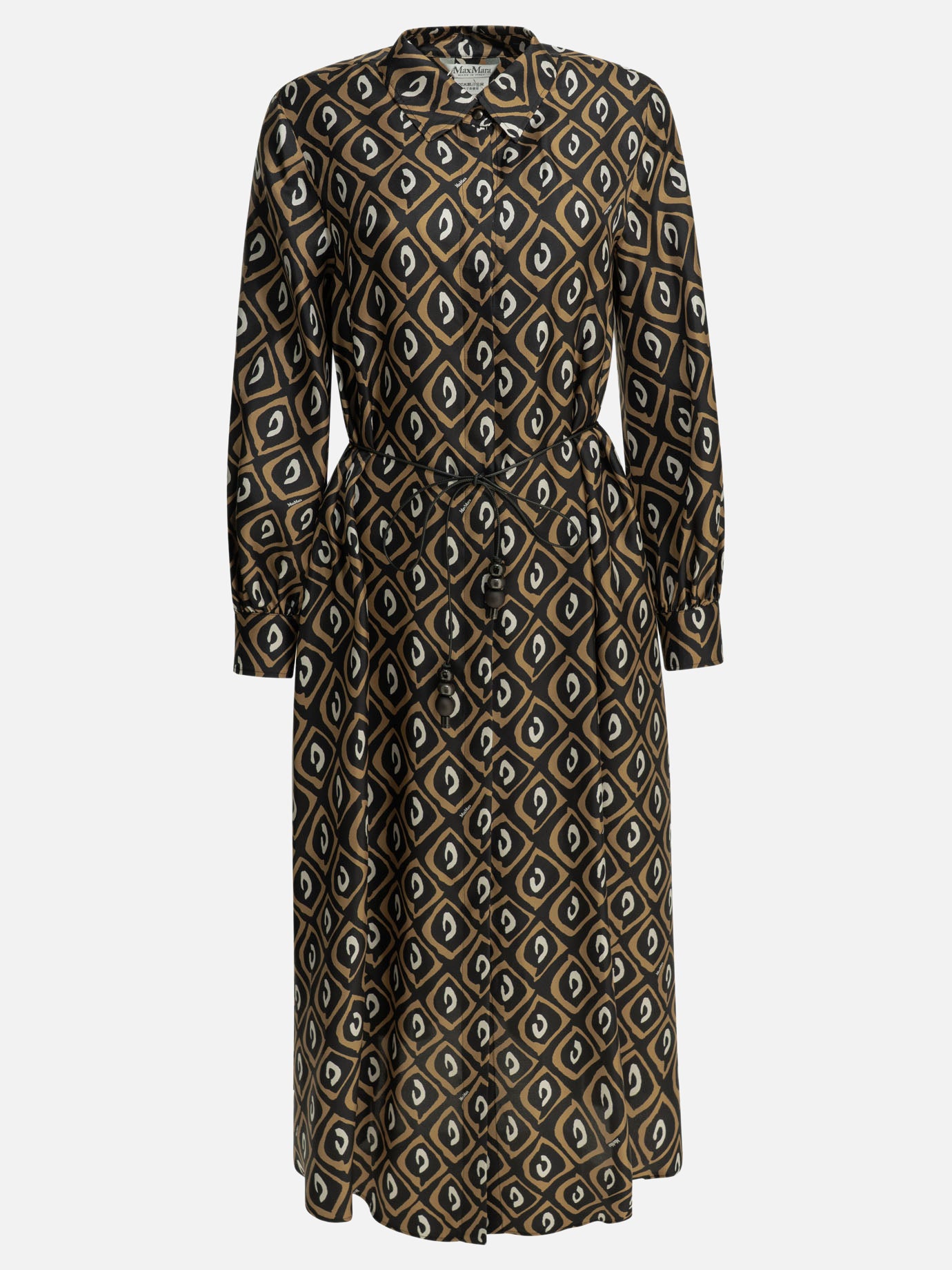 max dresses for women Max Mara Long chemise dress Black - Women