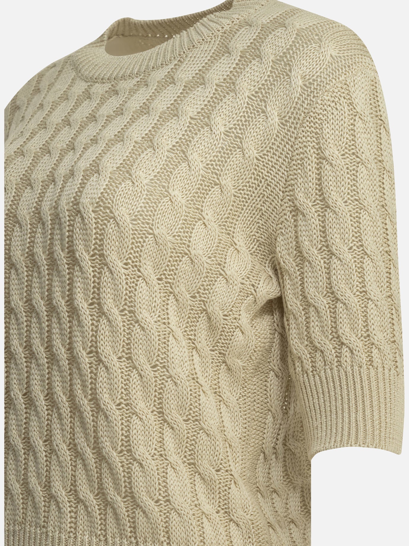 Crewneck sweaters Textured knit Beige - Max Mara Women | PDP | VIETTI Online Store | Zoom-Modal_4
