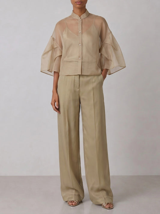 Blouses Solid colour Beige - Max Mara Women | PLP | VIETTI Online Store | 2