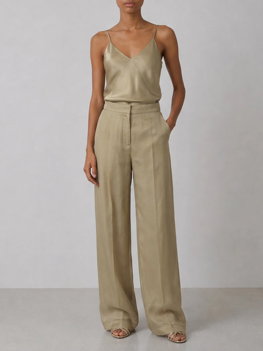 Tailored trousers Solid colour Beige - Max Mara Pianoforte Women | PLP | VIETTI Online Store | 2