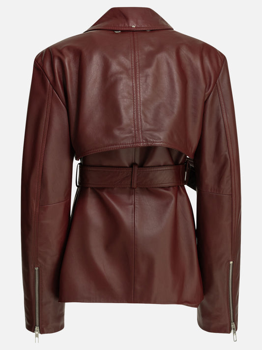 Leather jackets Solid colour Bordeaux - Max Mara Sportmax Women | PLP | VIETTI Online Store | 2