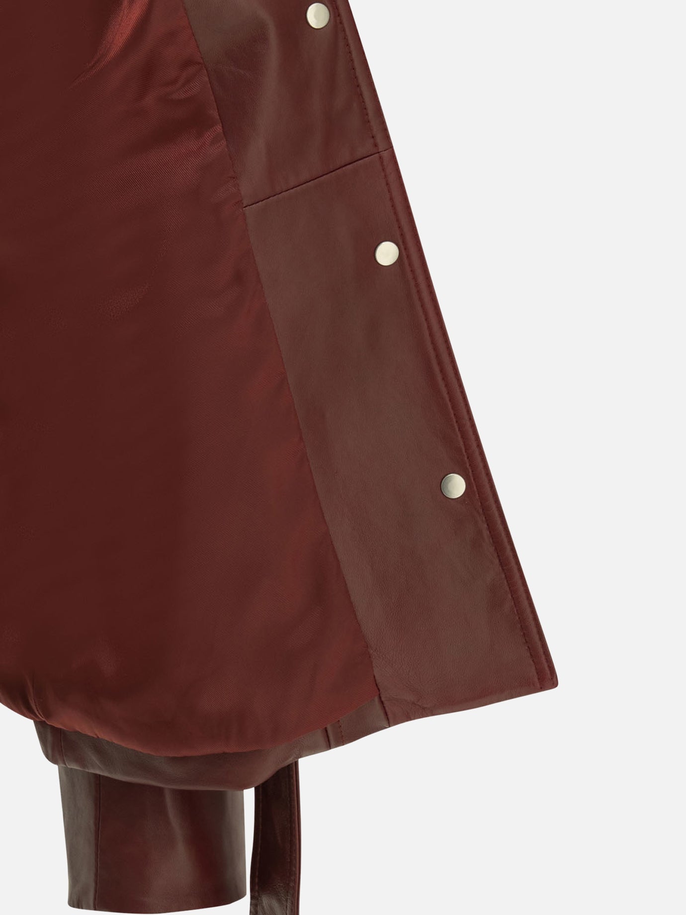 Leather jackets Solid colour Bordeaux - Max Mara Sportmax Women | PDP | VIETTI Online Store | Zoom-Modal_4