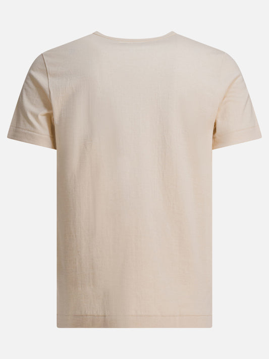 Crewneck t-shirts Solid colour Beige - Merz b. Schwanen Men | PLP | VIETTI Online Store | 2