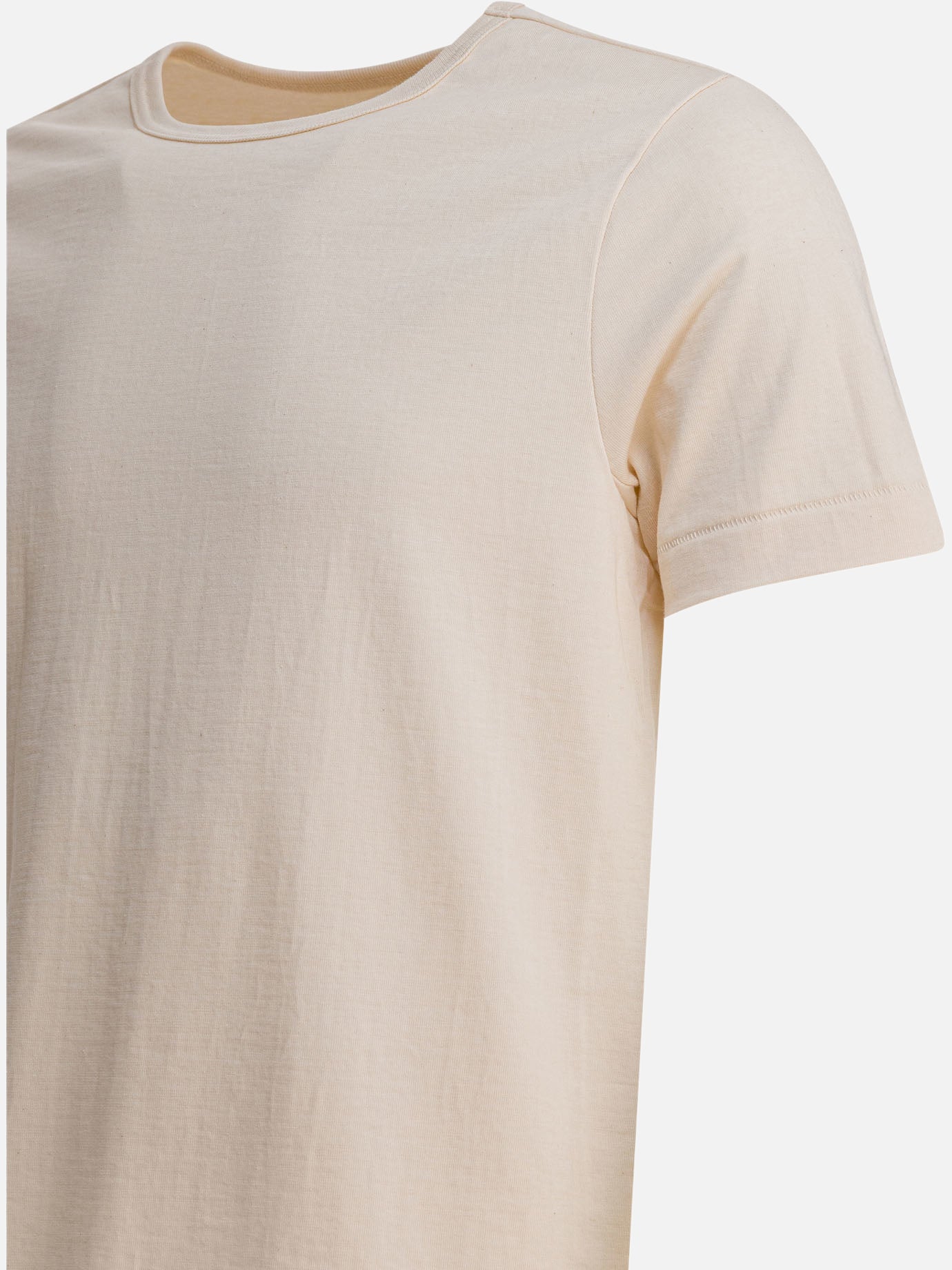 Crewneck t-shirts Solid colour Beige - Merz b. Schwanen Men | PDP | VIETTI Online Store | Zoom-Modal_4