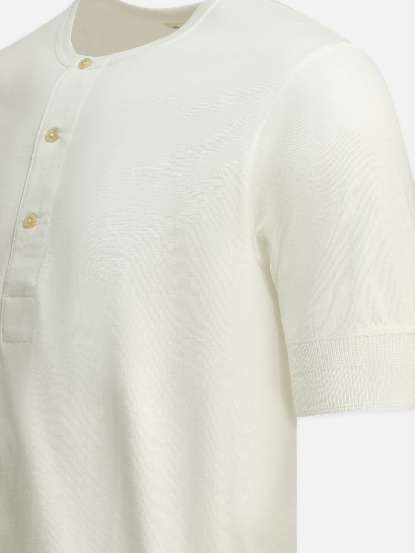 Henley t-shirts Solid colour White - Merz b. Schwanen Men | PDP | VIETTI Online Store | Zoom-Modal_4