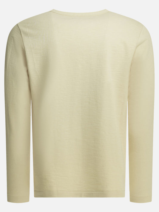 Crewneck t-shirts Solid colour Beige - Merz b. Schwanen Men | PDP | VIETTI Online Store | 2