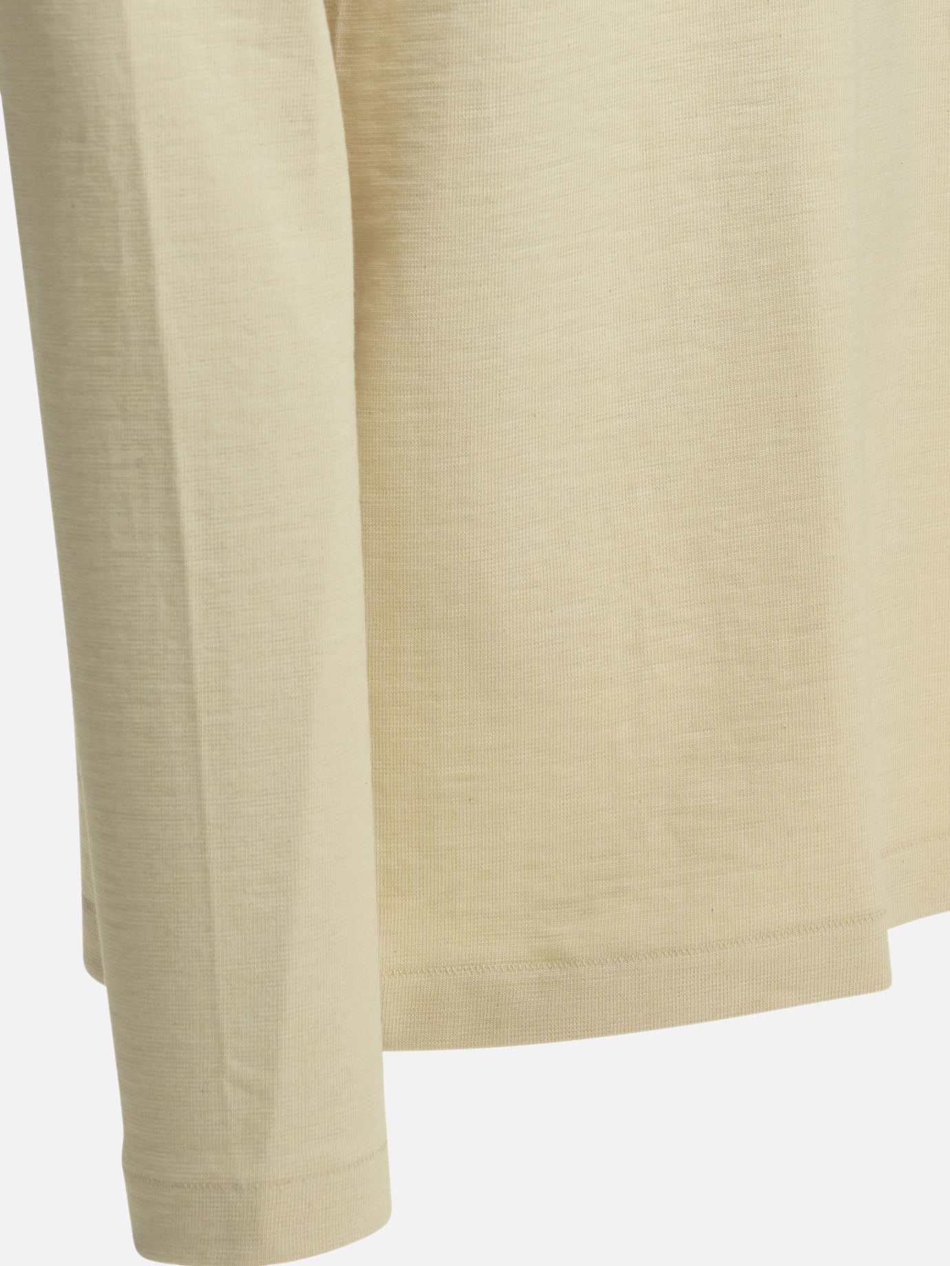 Crewneck t-shirts Solid colour Beige - Merz b. Schwanen Men | PDP | VIETTI Online Store | Zoom-Modal_4