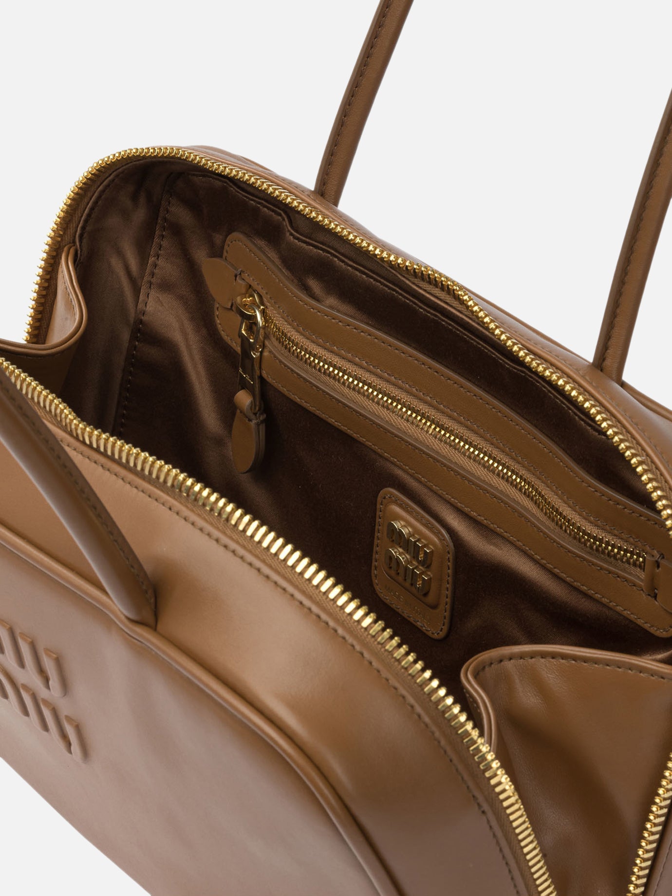 Medium bags 100% calf leather Brown - Miu Miu Women | PDP | VIETTI Online Store | Zoom-Modal_5
