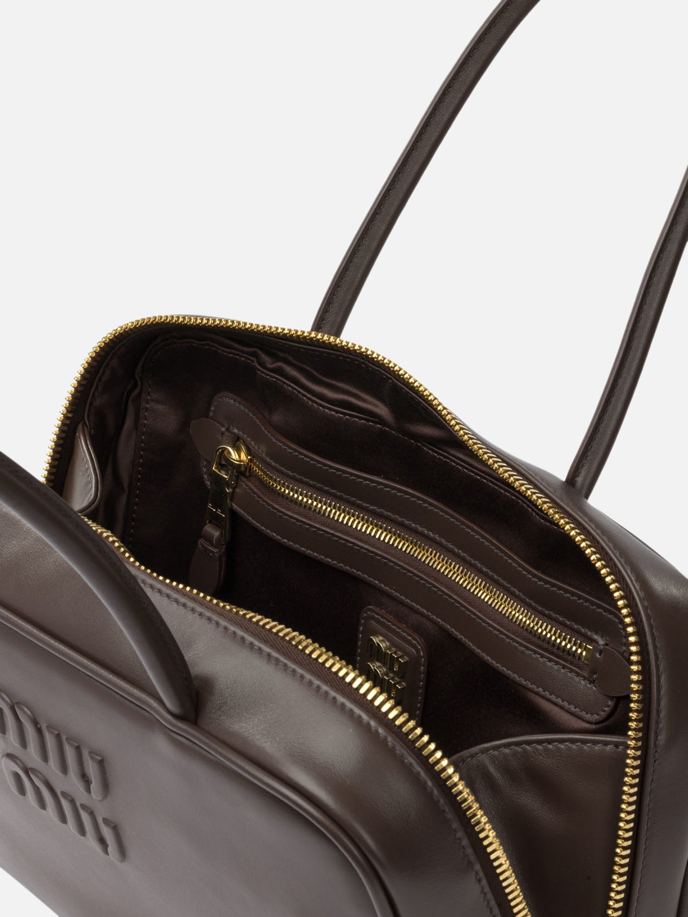 Medium bags 100% calf leather Brown - Miu Miu Women | PDP | VIETTI Online Store | Zoom-Modal_5