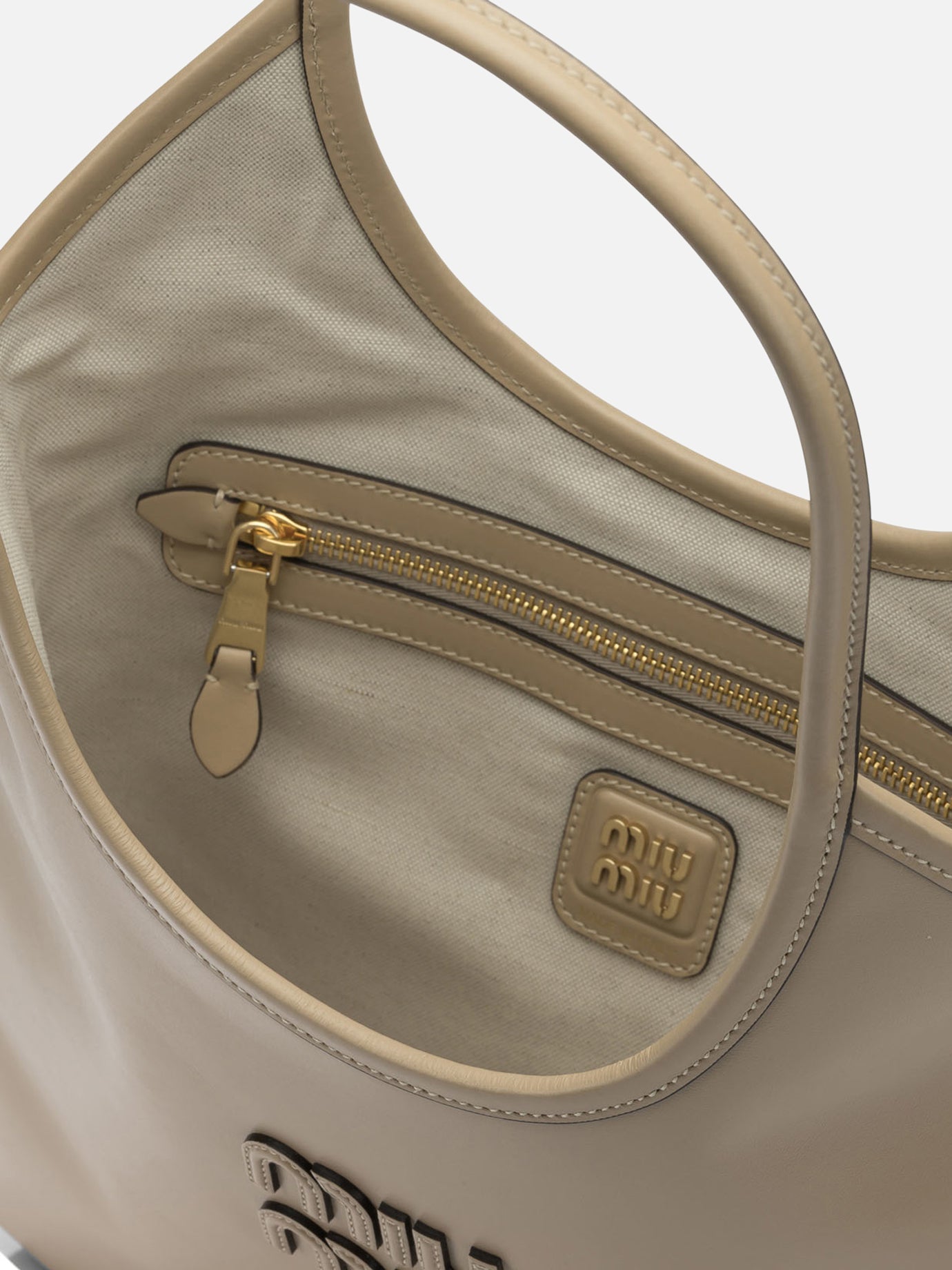 Large bags 100% calf leather Beige - Miu Miu Women | PDP | VIETTI Online Store | Zoom-Modal_5